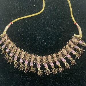 Gold and Pink Necklace